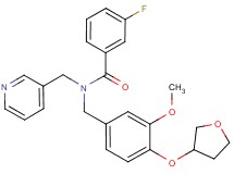 3-fluoro-N-[3-methoxy-4-(tetrahydro-3-furanyloxy)benzyl]-N-(3-pyridinylmethyl)benzamide