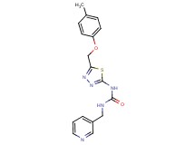 N-{5-[(4-methylphenoxy)methyl]-1,3,4-thiadiazol-2-yl}-N'-(3-pyridinylmethyl)urea trifluoroacetate