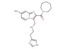 N-{[2-(1-azepanylcarbonyl)-7-methylimidazo[1,2-a]pyridin-3-yl]methyl}-2-(1H-imidazol-4-yl)ethanamine