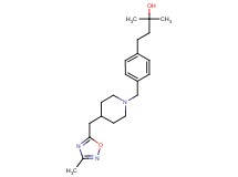 2-methyl-4-[4-({4-[(3-methyl-1,2,4-oxadiazol-5-yl)methyl]-1-piperidinyl}methyl)phenyl]-2-butanol