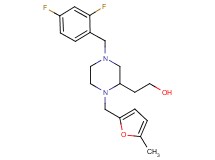 2-{4-(2,4-difluorobenzyl)-1-[(5-methyl-2-furyl)methyl]-2-piperazinyl}ethanol