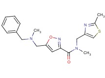5-{[benzyl(methyl)amino]methyl}-N-methyl-N-[(2-methyl-1,3-thiazol-4-yl)methyl]isoxazole-3-carboxamide