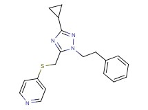 4-({[3-cyclopropyl-1-(2-phenylethyl)-1H-1,2,4-triazol-5-yl]methyl}thio)pyridine