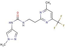 N-(1-methyl-1H-pyrazol-4-yl)-N'-{2-[4-methyl-6-(trifluoromethyl)pyrimidin-2-yl]ethyl}urea