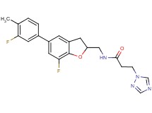 N-{[7-fluoro-5-(3-fluoro-4-methylphenyl)-2,3-dihydro-1-benzofuran-2-yl]methyl}-3-(1H-1,2,4-triazol-1-yl)propanamide