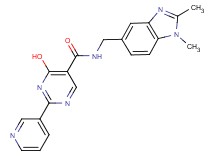 N-[(1,2-dimethyl-1H-benzimidazol-5-yl)methyl]-4-hydroxy-2-pyridin-3-ylpyrimidine-5-carboxamide