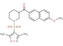 {1-[(3,5-dimethyl-4-isoxazolyl)sulfonyl]-3-piperidinyl}(6-methoxy-2-naphthyl)methanone