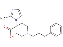 4-(2-methyl-1H-imidazol-1-yl)-1-(3-phenylpropyl)piperidine-4-carboxylic acid