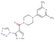 1-(2,6-dimethyl-4-pyridinyl)-4-{[3-(1H-tetrazol-1-yl)-1H-pyrazol-4-yl]carbonyl}piperazine
