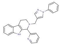 2-[(1-phenyl-1H-pyrazol-4-yl)methyl]-1-(2-pyridinyl)-2,3,4,9-tetrahydro-1H-beta-carboline