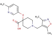 1-[(3,5-dimethylisoxazol-4-yl)methyl]-4-[(6-methylpyridin-3-yl)oxy]piperidine-4-carboxylic acid