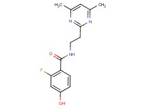 N-[2-(4,6-dimethylpyrimidin-2-yl)ethyl]-2-fluoro-4-hydroxybenzamide