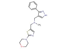 N-methyl-1-(2-morpholin-4-yl-1,3-thiazol-5-yl)-N-[(3-phenyl-1H-pyrazol-4-yl)methyl]methanamine