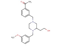 1-(3-{[3-(2-hydroxyethyl)-4-(3-methoxybenzyl)-1-piperazinyl]methyl}phenyl)ethanone