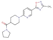 5-(3-methyl-1,2,4-oxadiazol-5-yl)-2-[4-(1-pyrrolidinylcarbonyl)-1-piperidinyl]pyridine