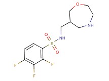 2,3,4-trifluoro-N-(1,4-oxazepan-6-ylmethyl)benzenesulfonamide dihydrochloride