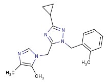 3-cyclopropyl-5-[(4,5-dimethyl-1H-imidazol-1-yl)methyl]-1-(2-methylbenzyl)-1H-1,2,4-triazole