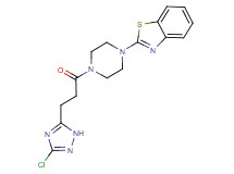 2-{4-[3-(3-chloro-1H-1,2,4-triazol-5-yl)propanoyl]-1-piperazinyl}-1,3-benzothiazole