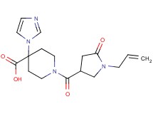 1-[(1-allyl-5-oxopyrrolidin-3-yl)carbonyl]-4-(1H-imidazol-1-yl)piperidine-4-carboxylic acid