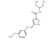N-[2-hydroxy-1-(hydroxymethyl)ethyl]-5-[(3-methoxyphenoxy)methyl]-1H-pyrazole-3-carboxamide