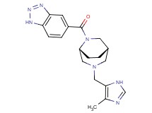 5-({(1S*,5R*)-3-[(4-methyl-1H-imidazol-5-yl)methyl]-3,6-diazabicyclo[3.2.2]non-6-yl}carbonyl)-1H-1,2,3-benzotriazole