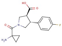 rel-(3S,4R)-1-[(1-aminocyclopropyl)carbonyl]-4-(4-fluorophenyl)-3-pyrrolidinecarboxylic acid hydrochloride