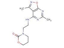 3-{2-[(3,6-dimethylisoxazolo[5,4-d]pyrimidin-4-yl)amino]ethyl}-1,3-oxazinan-2-one