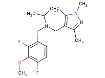 (2,4-difluoro-3-methoxybenzyl)isopropyl[(1,3,5-trimethyl-1H-pyrazol-4-yl)methyl]amine