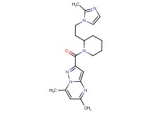 5,7-dimethyl-2-({2-[2-(2-methyl-1H-imidazol-1-yl)ethyl]-1-piperidinyl}carbonyl)pyrazolo[1,5-a]pyrimidine