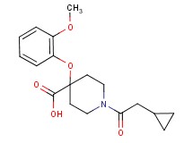 1-(cyclopropylacetyl)-4-(2-methoxyphenoxy)-4-piperidinecarboxylic acid