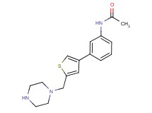 N-{3-[5-(piperazin-1-ylmethyl)-3-thienyl]phenyl}acetamide