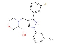(4-{[3-(3-fluorophenyl)-1-(3-methylphenyl)-1H-pyrazol-4-yl]methyl}-3-morpholinyl)methanol