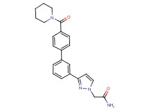 2-{3-[4'-(1-piperidinylcarbonyl)-3-biphenylyl]-1H-pyrazol-1-yl}acetamide