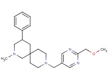 9-{[2-(methoxymethyl)-5-pyrimidinyl]methyl}-2-methyl-4-phenyl-2,9-diazaspiro[5.5]undecane