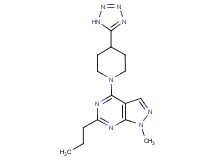 1-methyl-6-propyl-4-[4-(1H-tetrazol-5-yl)-1-piperidinyl]-1H-pyrazolo[3,4-d]pyrimidine