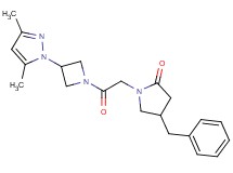 4-benzyl-1-{2-[3-(3,5-dimethyl-1H-pyrazol-1-yl)azetidin-1-yl]-2-oxoethyl}pyrrolidin-2-one