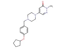 5-{4-[4-(cyclopentyloxy)benzyl]piperazin-1-yl}-2-methylpyridazin-3(2H)-one