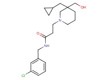 N-(3-chlorobenzyl)-3-[3-(cyclopropylmethyl)-3-(hydroxymethyl)piperidin-1-yl]propanamide