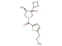 (3R*,4R*)-3-cyclobutyl-1-{[5-(methoxymethyl)-2-thienyl]carbonyl}-4-methyl-3-pyrrolidinol