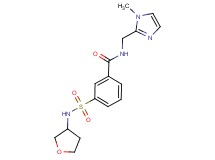 N-[(1-methyl-1H-imidazol-2-yl)methyl]-3-[(tetrahydrofuran-3-ylamino)sulfonyl]benzamide