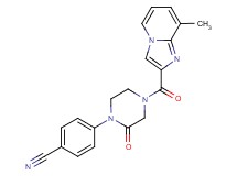 4-{4-[(8-methylimidazo[1,2-a]pyridin-2-yl)carbonyl]-2-oxo-1-piperazinyl}benzonitrile