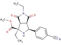 methyl (1R*,3S*,3aR*,6aS*)-3-(4-cyanophenyl)-1,5-diethyl-4,6-dioxooctahydropyrrolo[3,4-c]pyrrole-1-carboxylate
