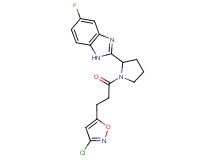 2-{1-[3-(3-chloro-5-isoxazolyl)propanoyl]-2-pyrrolidinyl}-5-fluoro-1H-benzimidazole