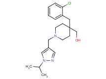 {4-(2-chlorobenzyl)-1-[(1-isopropyl-1H-pyrazol-4-yl)methyl]-4-piperidinyl}methanol