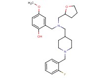 2-{[{[1-(2-fluorobenzyl)-4-piperidinyl]methyl}(tetrahydro-2-furanylmethyl)amino]methyl}-4-methoxyphenol