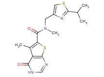 N-[(2-isopropyl-1,3-thiazol-4-yl)methyl]-N,5-dimethyl-4-oxo-3,4-dihydrothieno[2,3-d]pyrimidine-6-carboxamide