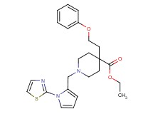 ethyl 4-(2-phenoxyethyl)-1-{[1-(1,3-thiazol-2-yl)-1H-pyrrol-2-yl]methyl}-4-piperidinecarboxylate
