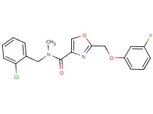 N-(2-chlorobenzyl)-2-[(3-fluorophenoxy)methyl]-N-methyl-1,3-oxazole-4-carboxamide
