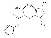 2-cyclopent-2-en-1-yl-N-isopropyl-N-[(1,3,5-trimethyl-1H-pyrazol-4-yl)methyl]acetamide