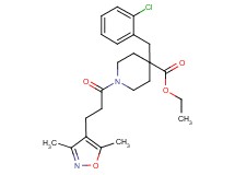 ethyl 4-(2-chlorobenzyl)-1-[3-(3,5-dimethyl-4-isoxazolyl)propanoyl]-4-piperidinecarboxylate